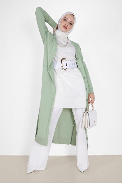 Alvina CEPLİ UZUN TRİKO HIRKA 42114