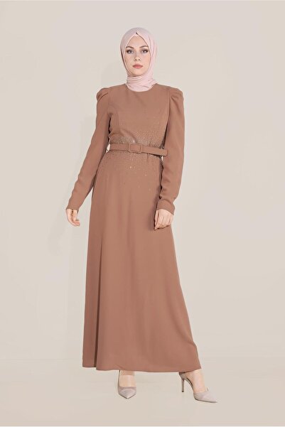 Alvina Embroidered Belted Watermelon Sleeve Dress 40586