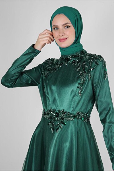 Alvina PUL PAYET İŞLEMELİ ORGANZE ABİYE ELBİSE 50371