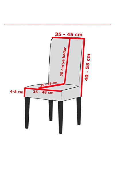 intil Sandalye Kılıfı Sandalye Örtüsü Yıkanabilir Esnek Lastikli Likralı Sandalye Kılıfı Chair Cover
