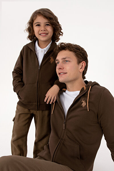 U.S. Polo Assn. كارديجان رجالي محبوك بقصة عادية وسحاب أمامي ولون بني 50313748...