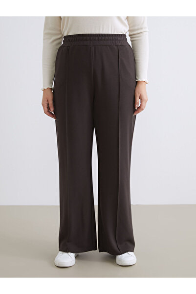 LC Waikiki Plus Size Women's Sweatpants with Elastic Waist