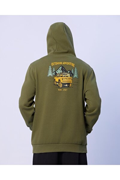 Kappa Theo Erkek Haki Regular Fit Hoodie