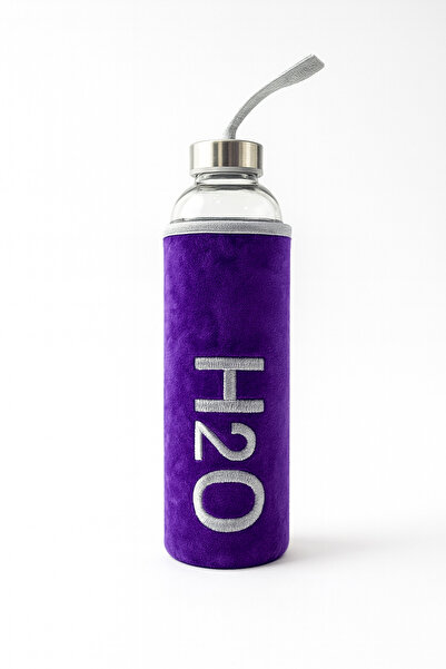 Tohana Glass Flask with Plush Cover 600 ml Lilac
