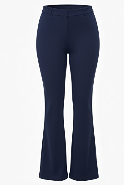 Hanezza Elegant and Comfortable Fit - Plus Size Black and Magenta Women's Spanish Trousers