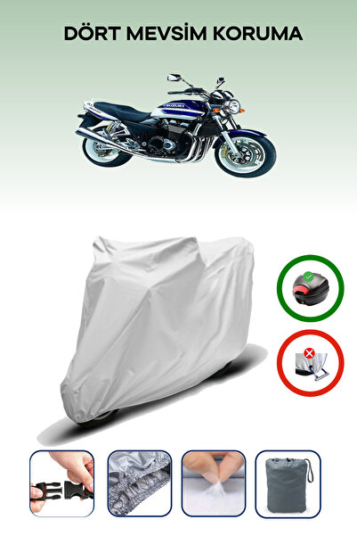 Breen حقيبة خلفية للدراجة النارية باللون الرمادي متوافقة مع سوزوكي GSX 1400