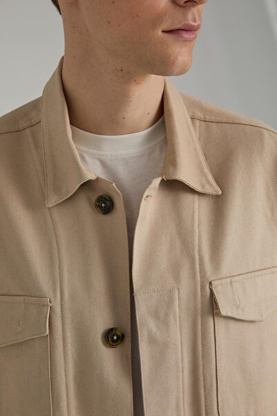 Brand Up Relax fit pocket canvas jacket