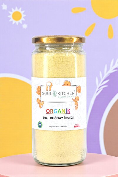 Soul Kitchen Organik Ürünler Organik Ince Buğday Irmiği (BEBEK IRMİĞİ) Cam 300 gr