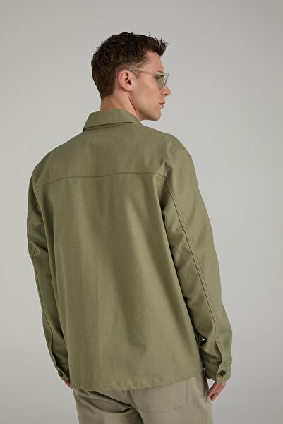 Brand Up Relax fit pocket canvas jacket