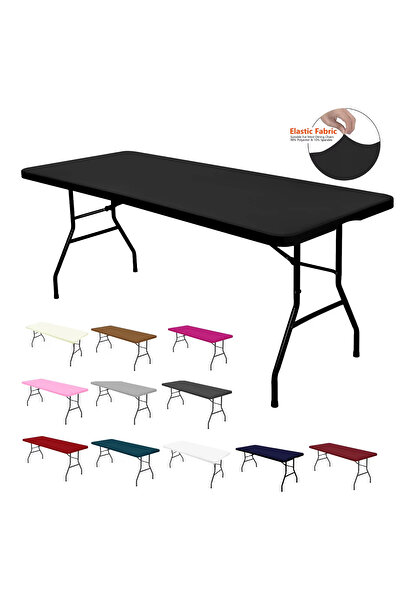 Choice قطعة واحدة من مفرش الطاولة المصنوع من الإسباندكس مقاس 76×138 سم، غطاء طاولة فناء مرن قابل للغسل ومقاوم للتجاعيد