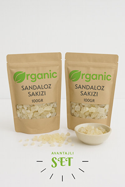 Organic Kiler Sandaloz Sakızı 2x100 gr Diyet Dostu - %100 Doğal & Katkısız - ...