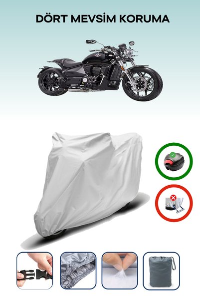 Breen Compatible with Regal Raptor Pilder 250 GRAY MOTORCYCLE BRAND REAR BAG
