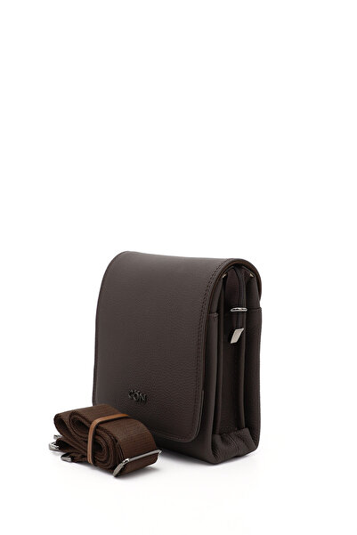 GÖNDERİ(R) BROWN Gön Genuine Leather Medium Size Unisex Shoulder Bag Q3672