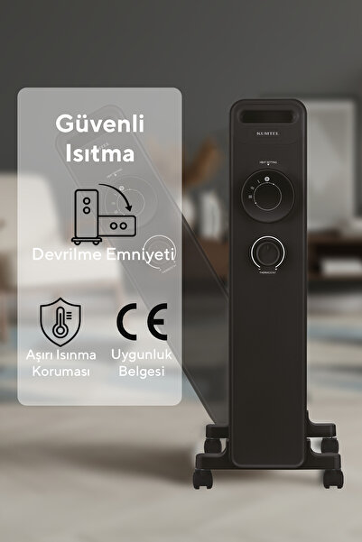 KUMTEL 9 Dilim Siyah Radyatör Kum-1225