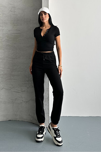 macharel jeans Women's 2 Thread Pocket Elastic Tight Sweatpants