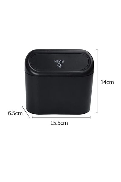 figiza Auto Vehicle Trash Can Office Trash Can Portable Lid Trash Can