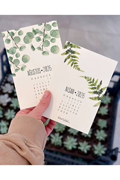 Bikutumutluluk 2026 YEŞİL BİTKİLER MASA TAKVİMİ