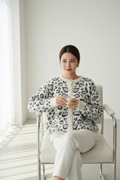 ENDAMIM Leopard Print Thin Seasonal Short Cardigan