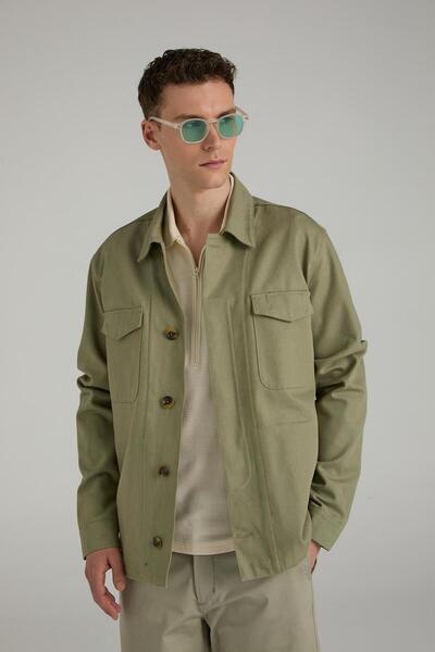 Brand Up Relax fit pocket canvas jacket