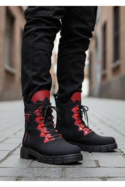 Twingo Twıngo 7005 Siyah Kırmızı Cocuk Icı Kürklü Botu