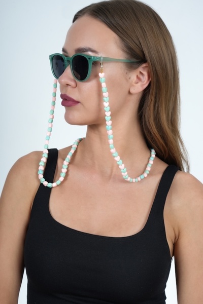 JULIANO Green Heart Love Colorful Glasses Chain