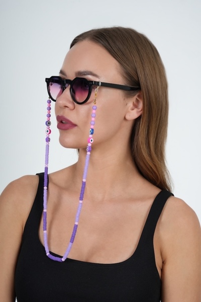 JULIANO Fimo Purple Glasses Chain