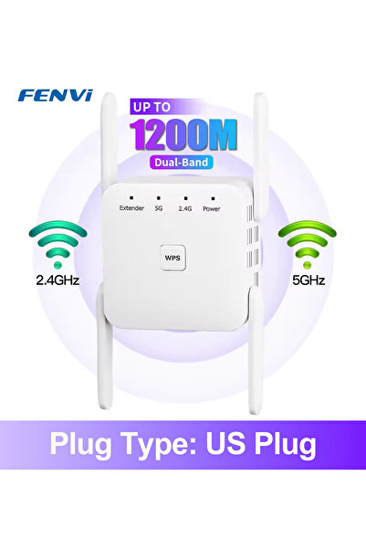Choice1 جهاز توجيه موسع إشارة واي فاي لاسلكي 2.4 جيجاهرتز/5 جيجاهرتز بمقبس الولايات المتحدة بسرعة 1200 ميجابت في الثانية