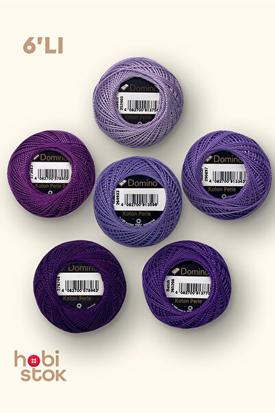 domino Набір з 6 штук - Koton Perle 12 номер № 12 Набір вишивальних ниток - Ф...