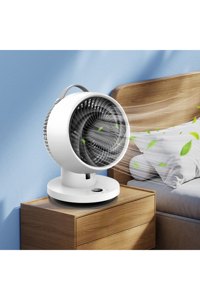 SHEWOW مروحة تبريد هواء محمولة قابلة لإعادة الشحن عبر USB مروحة سطح مكتب متذب...