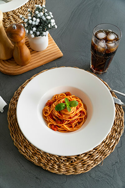 Farika Porselen Katre 28 Cm Farfurie Paste Groapă Porțelan Alb