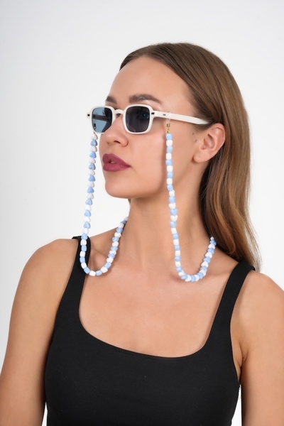 JULIANO Blue Heart Love Colorful Glasses Chain