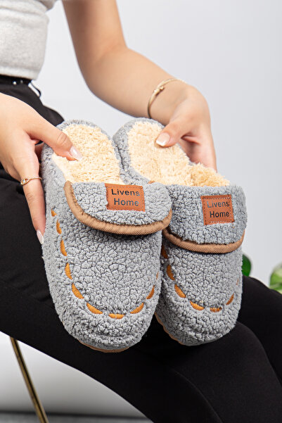 Jackers Women's Patterned Plush Non-Slip Lightweight Sole Furry Slippers Dowry Bundle House Slippers