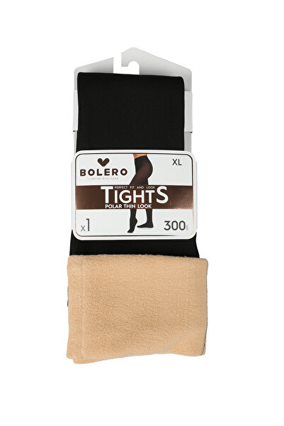 Bolero Thin Looking Black Pantyhose with Fleece Inside