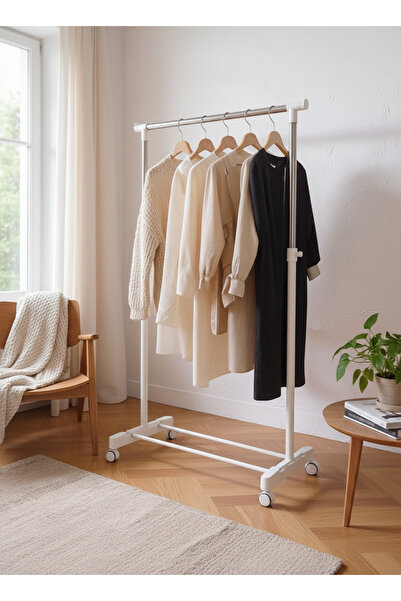 The Living white Metal Clothes Hanger Clothes Holder ، 160 * 75 cm