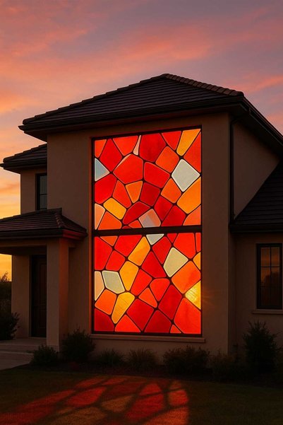 burawall Transparent Stained Glass Pattern Adhesive Foil 90Cmx 2 Meters