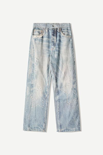 Bershka Baskılı baggy fit jean