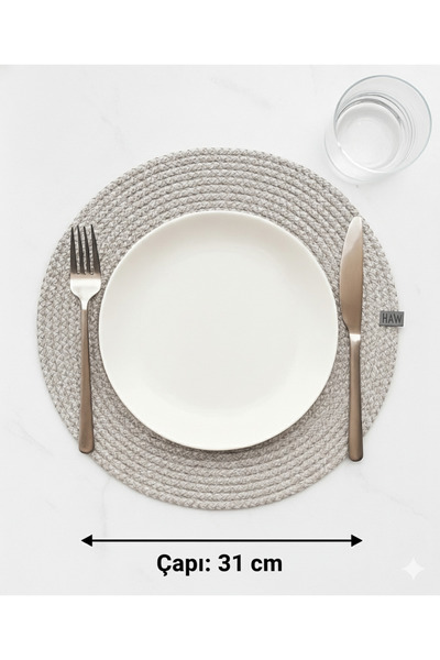 GörSeç 6 штук американських сервісних бігунів, плетені підставки під тарілки, весільний набір, плетені з бамбука, не горючі