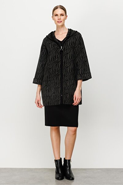 Butik Triko Tıger Desenli Hırka (23KSL4065)