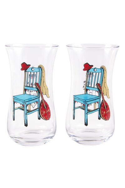 Anason İşleri Nazenin Rakı Glass Set of 2 with Thin Bellies