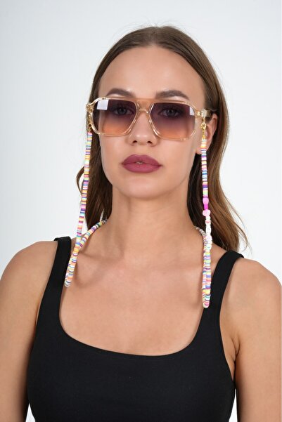 JULIANO Fimo Love Heart Colored Glasses Chain - Necklace - Bracelet