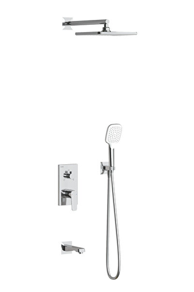 TESKA Simena Üç Yönlü Duş Seti-Krom