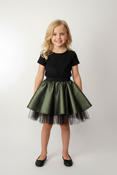 Miss Armina Green Girl's Tutu Skirt for April 23, October 29, May 1 Wedding, Birthday and Party with Tulle
