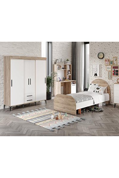 Afilli Ildır Cocuk Odası Takımı Tamamı Mdf Flora Ve Beyaz