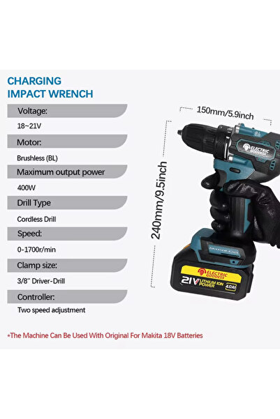 Choice No Battery EGOD Electric Goddess DDF487 Brushless Impact Drill Cordless Electric Driver Multifunctio