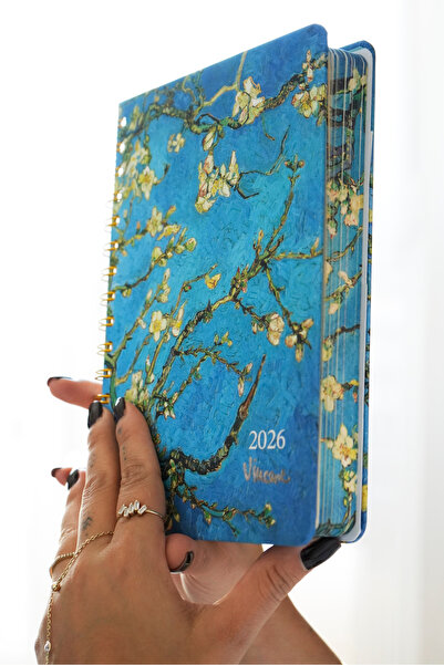 Victoria's Journals Спирално подвързан твърд коричен ежедневник 2026 A5