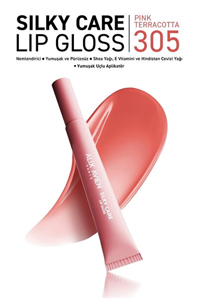 Alix Avien Dolgun Gürünüm ve Nemlendirici Etkili Dudak Parlatıcısı - Silky Care Lipgloss 305 Pink Terracotta