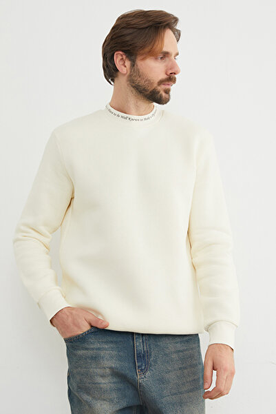 Fulla Moda 3-нитковий принт на прямій комірній кофті