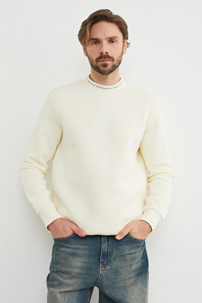 Fulla Moda 3-нитковий принт на прямій комірній кофті