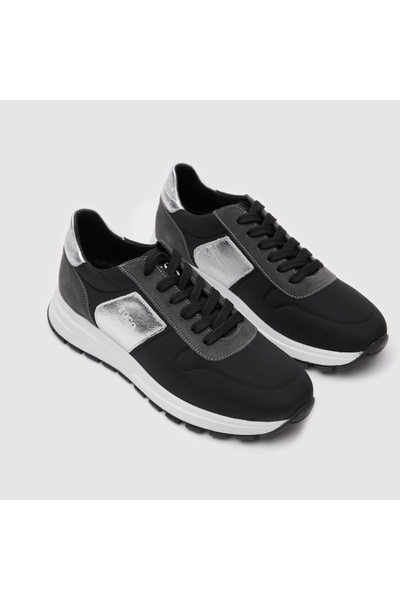 TOGO Siyah Lame Detaylı Kadın Spor Ayakkabı [060207]