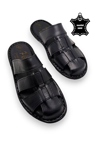 MAGIC SHOES Повністю справжня шкіра та ортопедичні чоловічі капці з підкладкою на п'ятці.